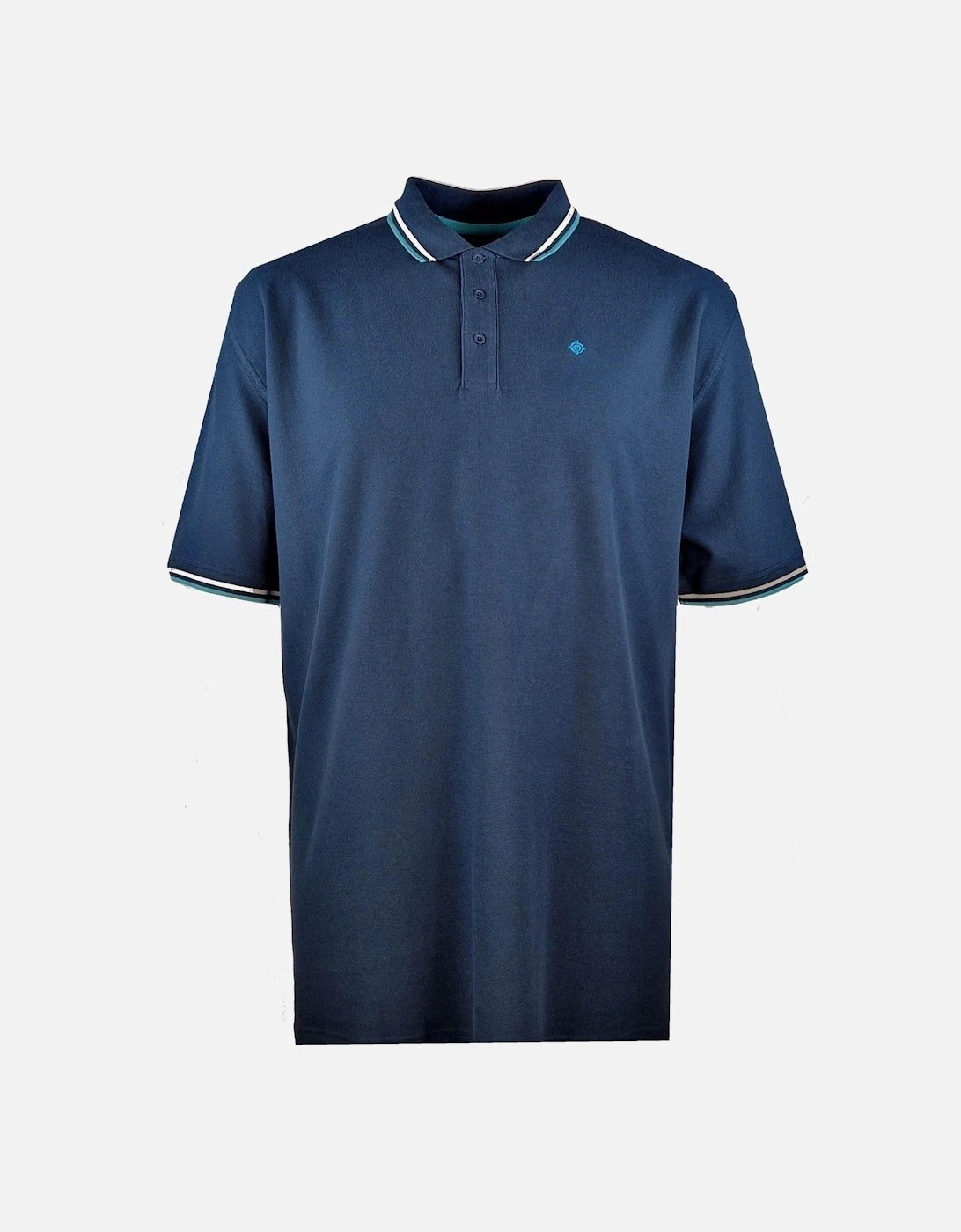 Mens Tipped Big & Tall Short Sleeve Polo Shirt, 2 of 1