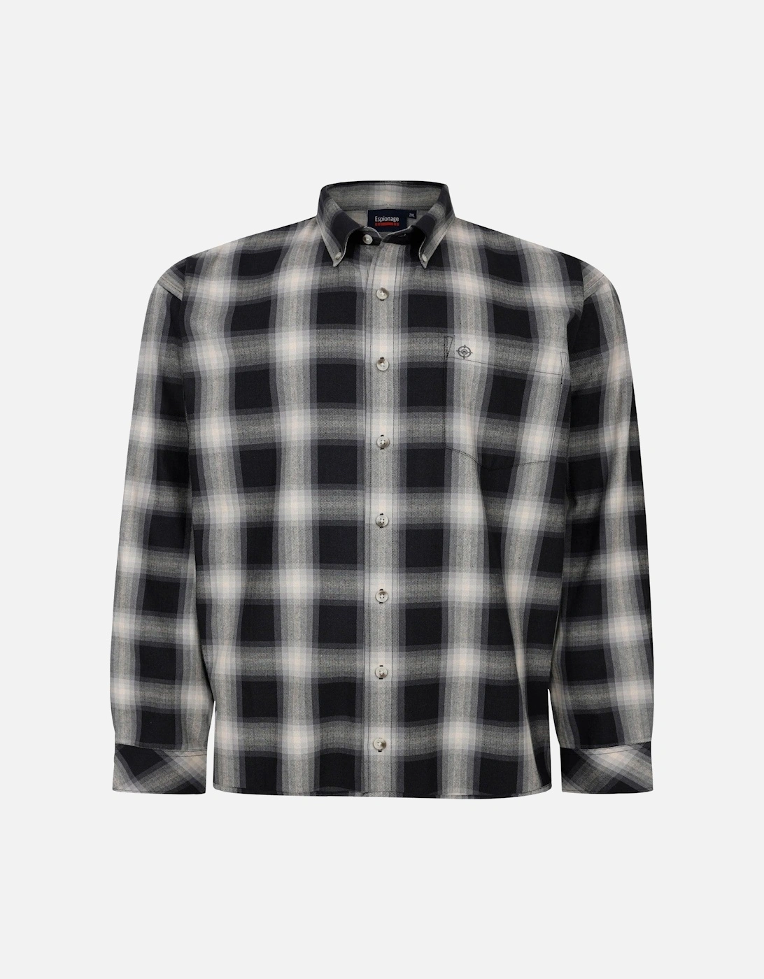 Mens Check Big & Tall Long Sleeve Shirt, 2 of 1