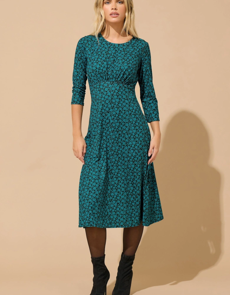 Petite Floral Midi Dress