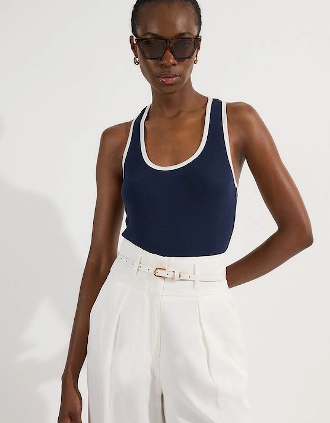 Archive Collection - Tipped Ribbed Bodysuit