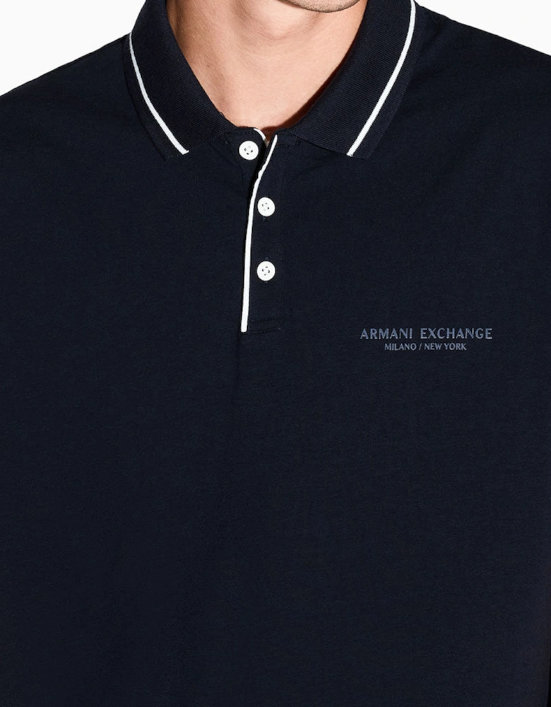 Exchange Regular Fit Polo Shirt Stretch Jersey XM001557 - Navy Blue