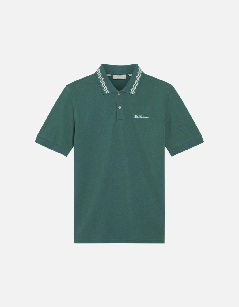 Mens Collar Interest Big & Tall Short Sleeve Polo Shirt