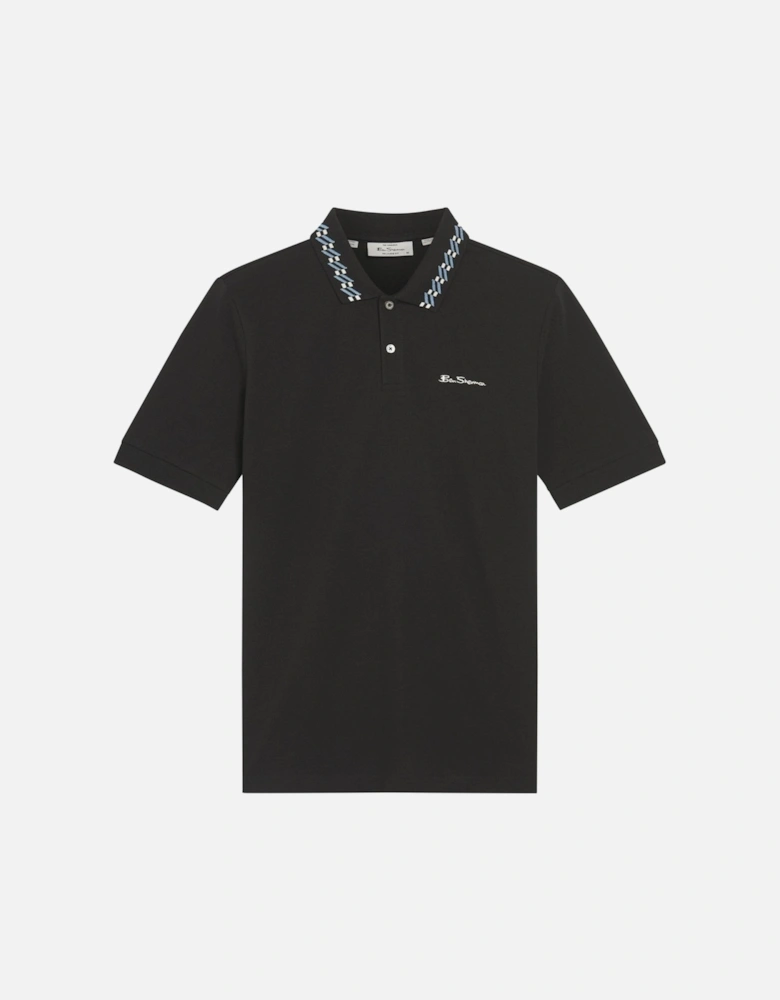 Mens Collar Interest Big & Tall Short Sleeve Polo Shirt