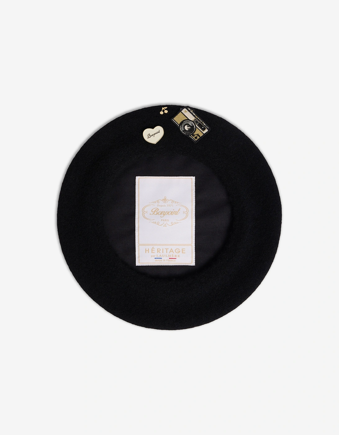 Girls Wool Tekla Beret in Black