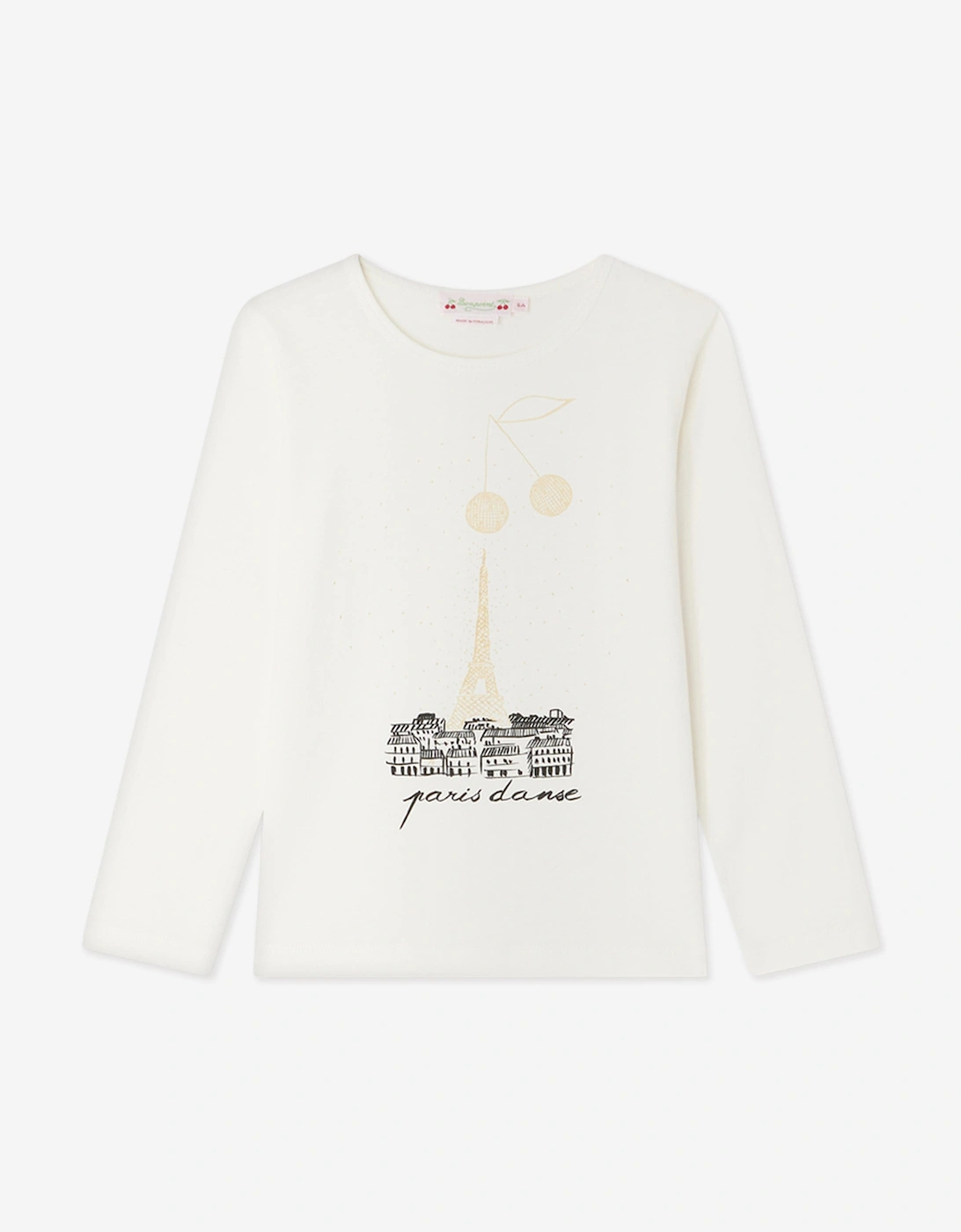 Girls Tidjiane Long Sleeve T-Shirt in Ivory, 5 of 4