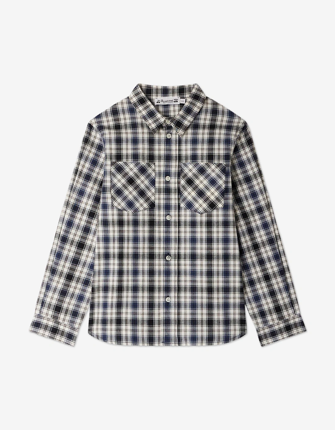 Boy's Bonpoint Boys Altman Checked Shirt in Blue - Size: 8 years