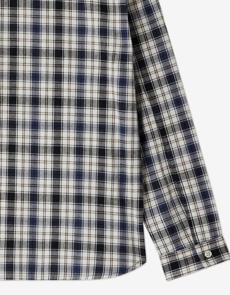 Boys Altman Checked Shirt in Blue