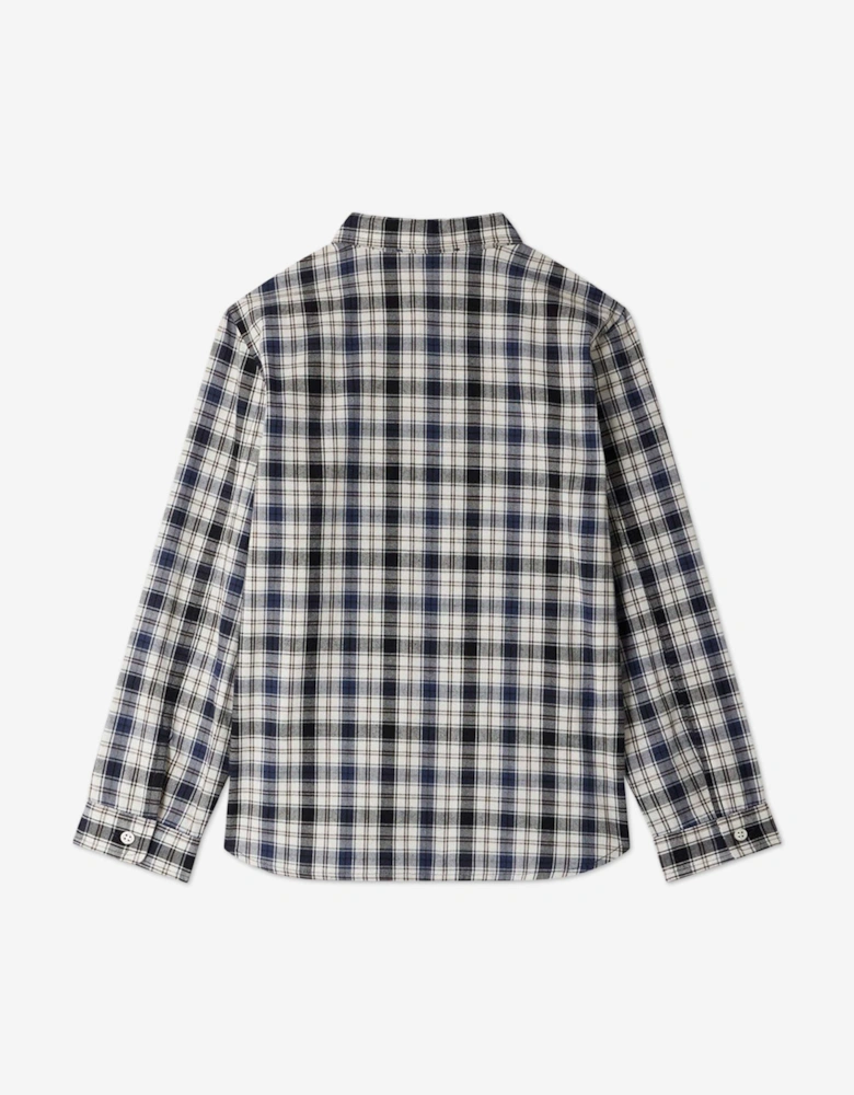 Boys Altman Checked Shirt in Blue