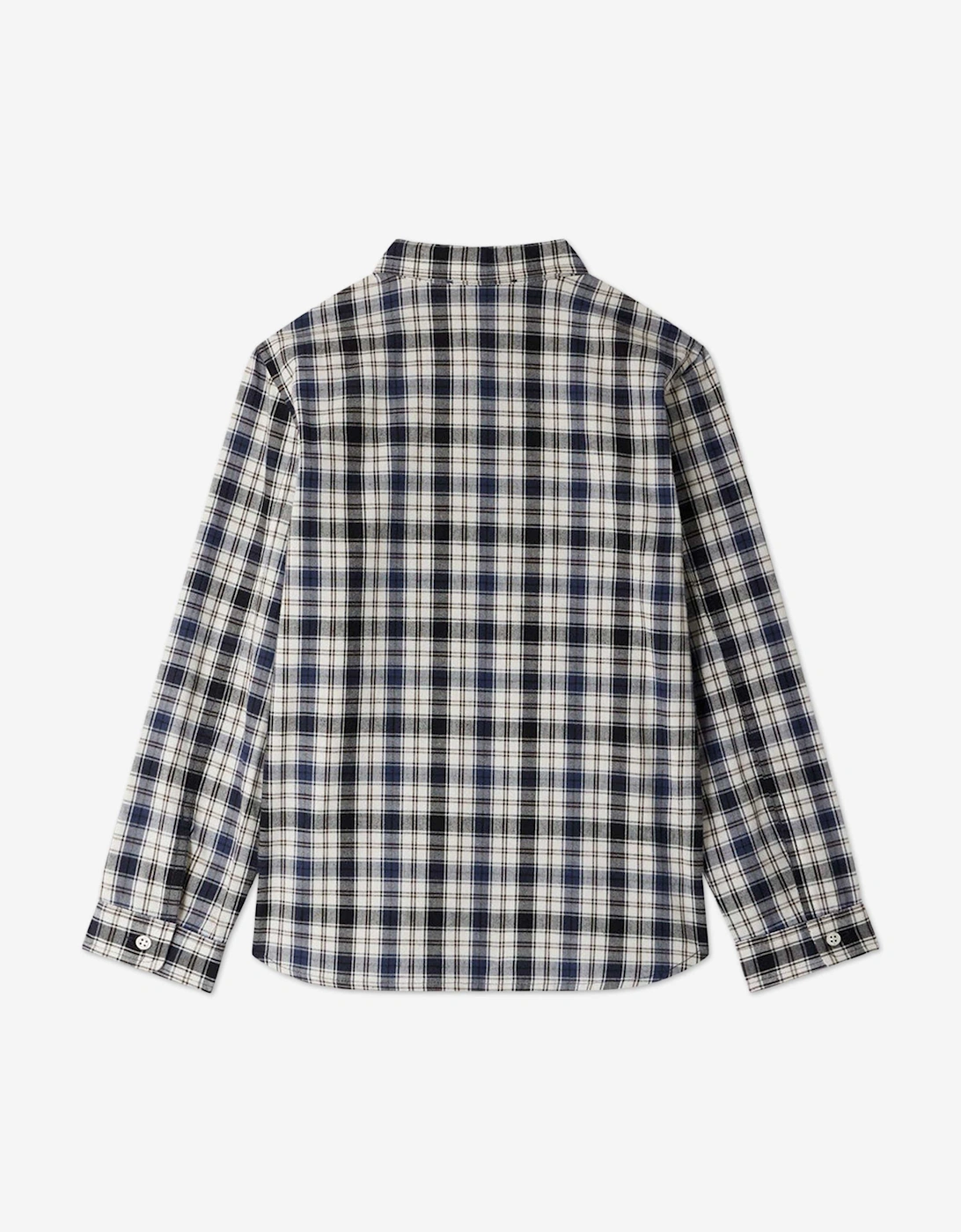 Boys Altman Checked Shirt in Blue