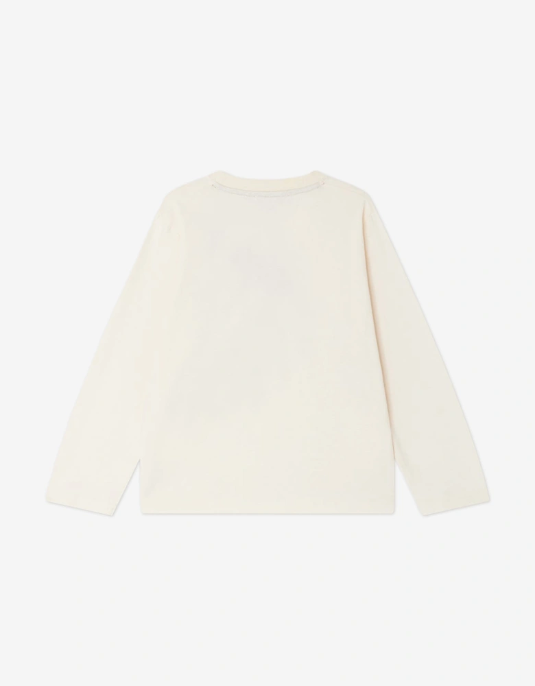 Boys Long Sleeve Tadda T-Shirt in Ivory