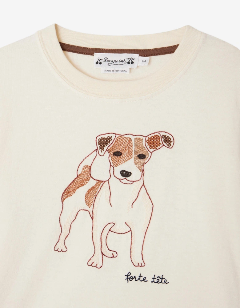 Boys Long Sleeve Tadda T-Shirt in Ivory