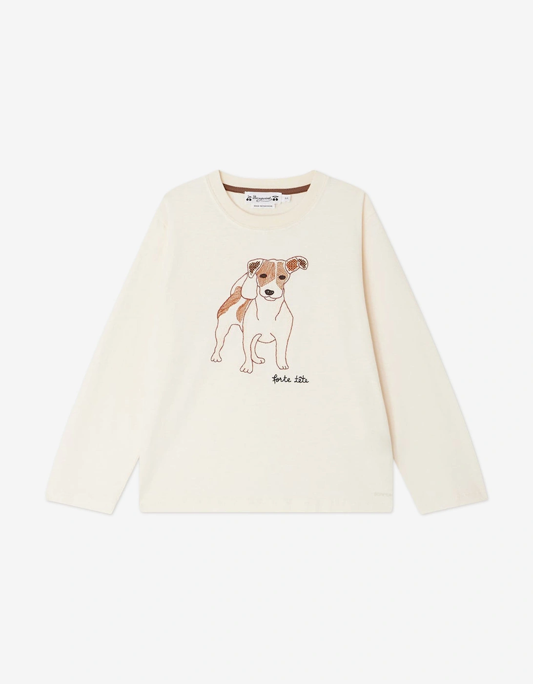 Boys Long Sleeve Tadda T-Shirt in Ivory, 5 of 4