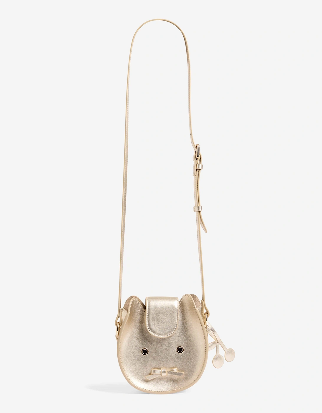 Girls Leather Jura Crossbody Bag in Gold (15cm), 5 of 4