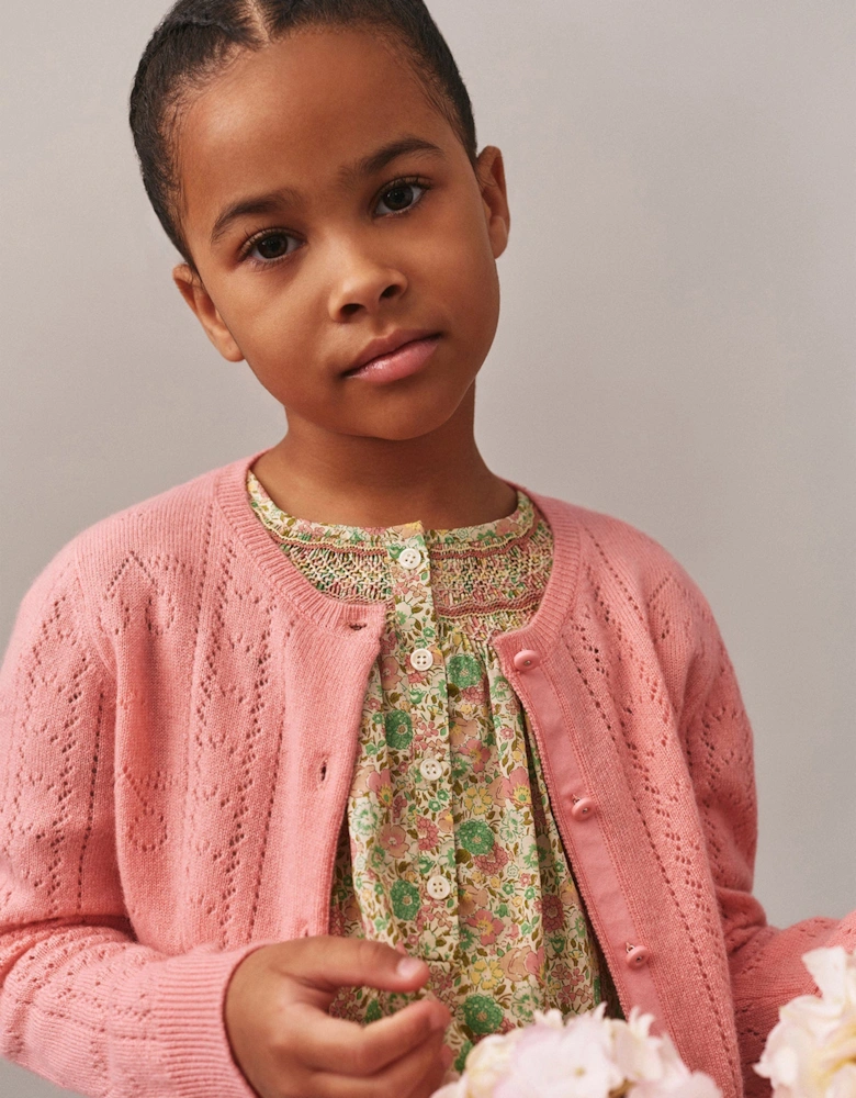 Girls Josiane Cardigan in Pink