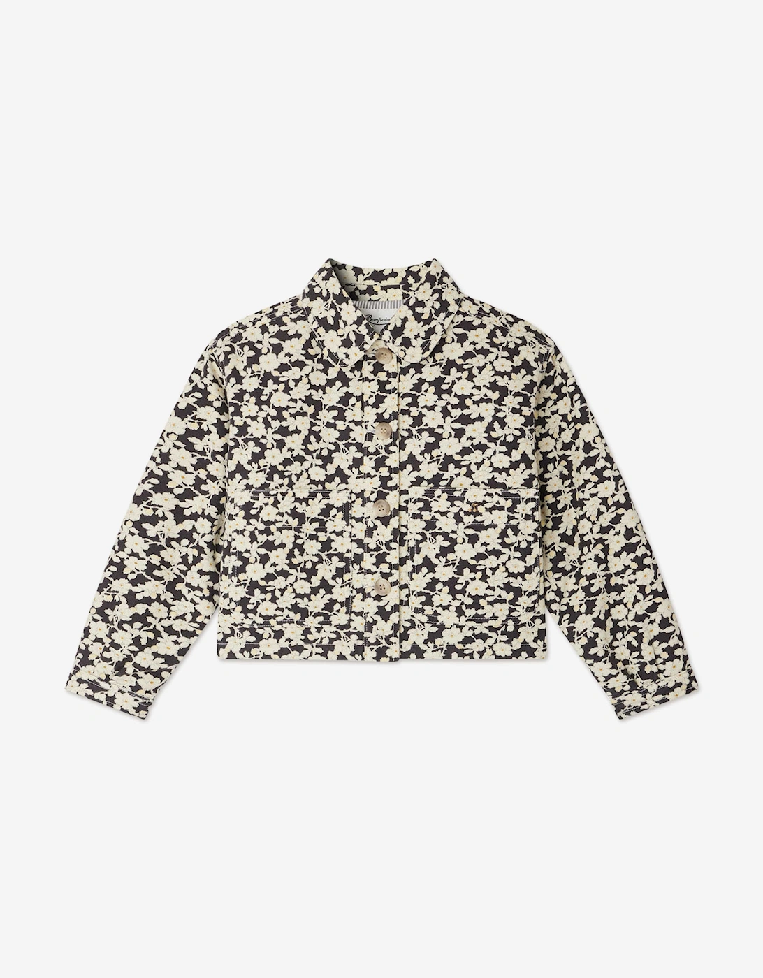 Girls Floral Jalia Jacket in Black, 4 of 3