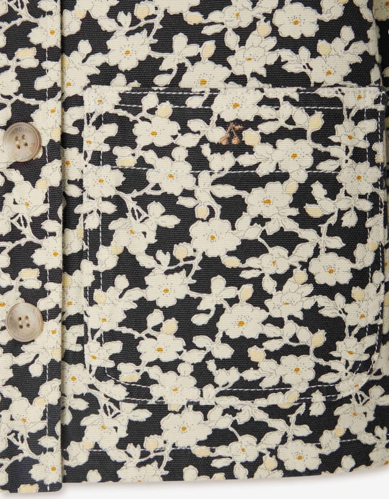 Girls Floral Jalia Jacket in Black
