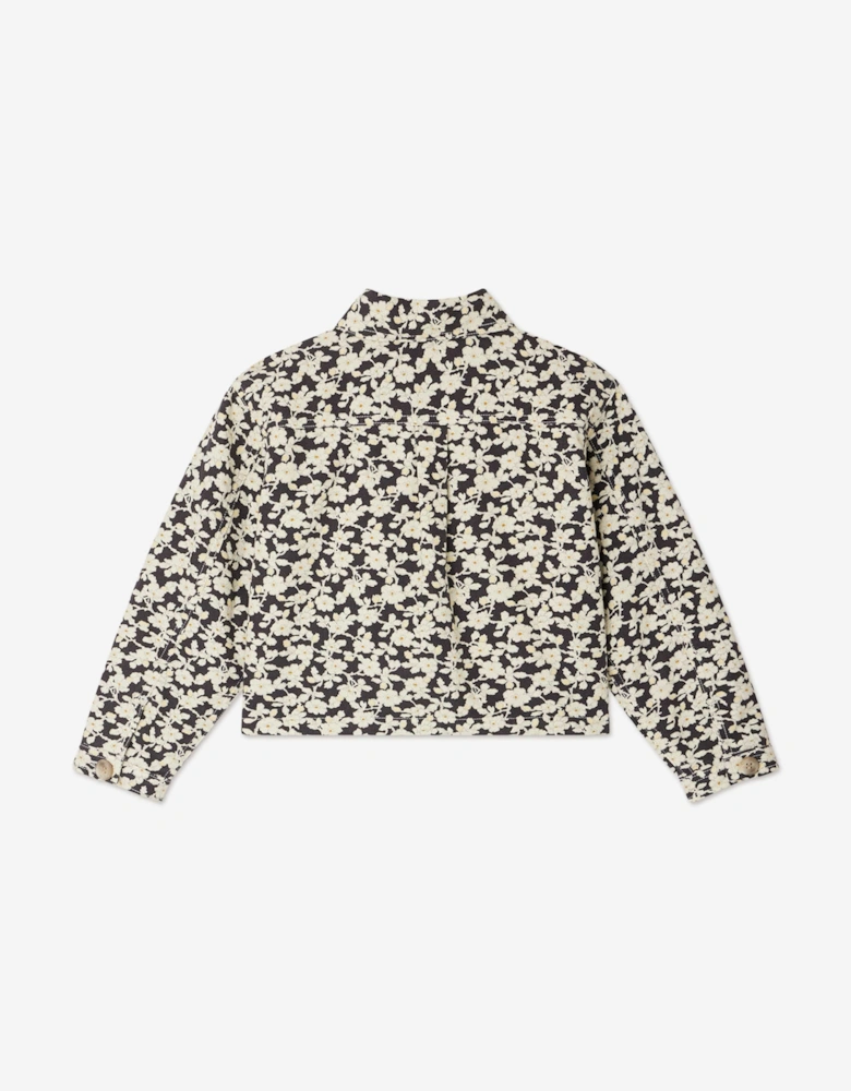 Girls Floral Jalia Jacket in Black