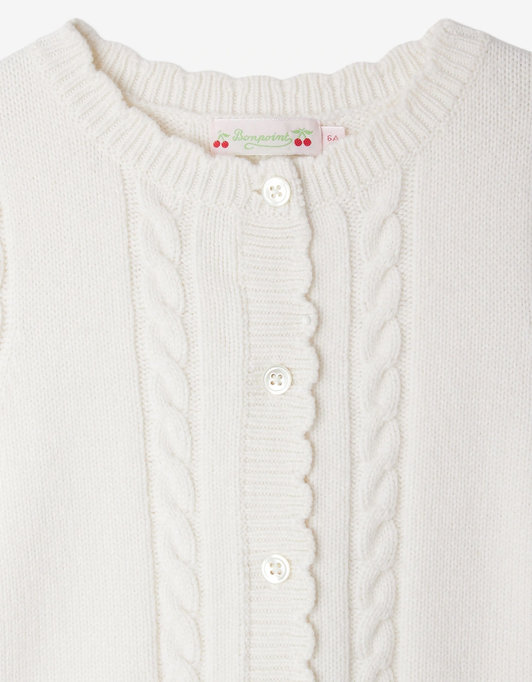 Girls Jobolene Sleeveless Cardigan in White