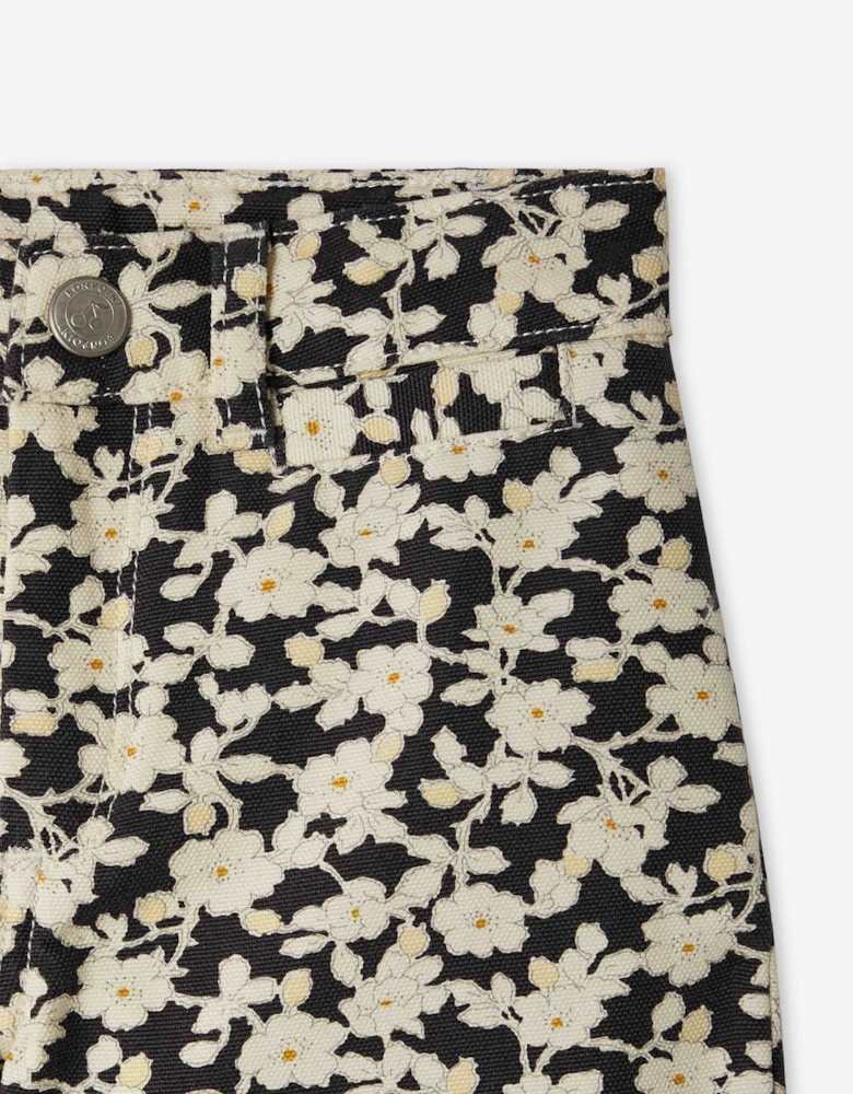 Girls Floral Gersande Trousers in Black