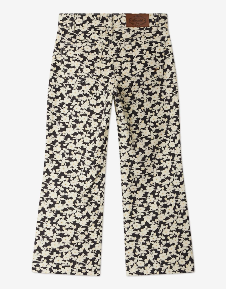 Girls Floral Gersande Trousers in Black