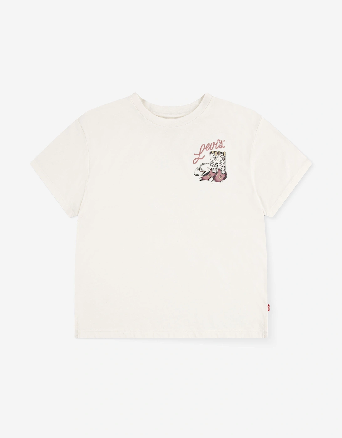 Girls Western Oversized T-Shirt in Ivory, 4 of 3