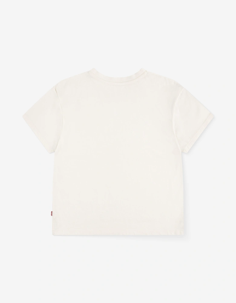 Girls Western Oversized T-Shirt in Ivory