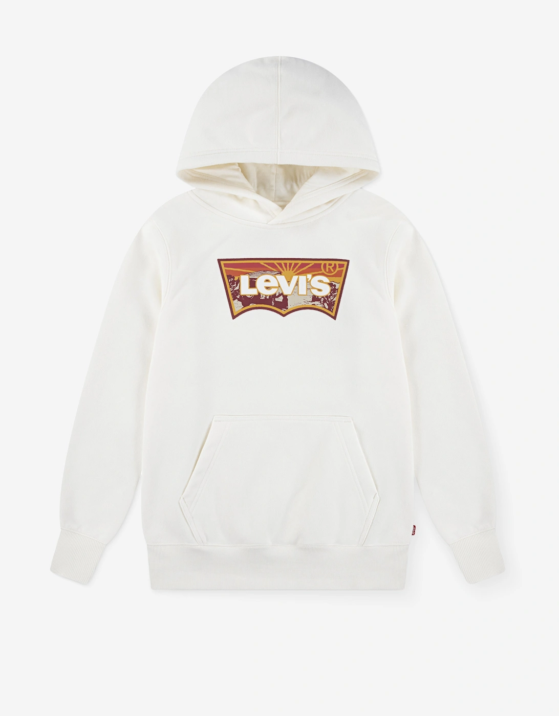 Boys Sunrise Batwing Hoodie in Ivory, 4 of 3