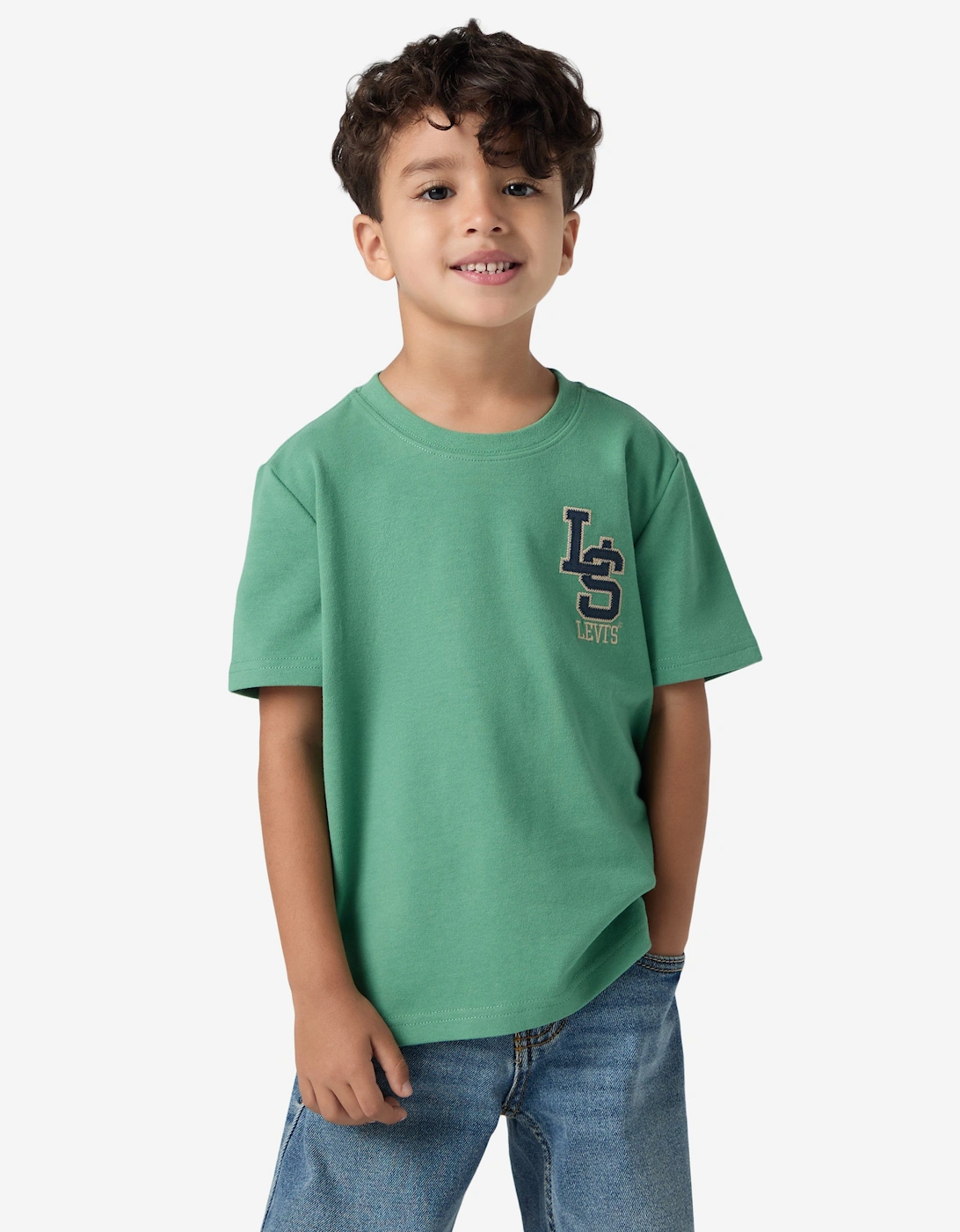 Boys Streamline Monogram T-Shirt in Green