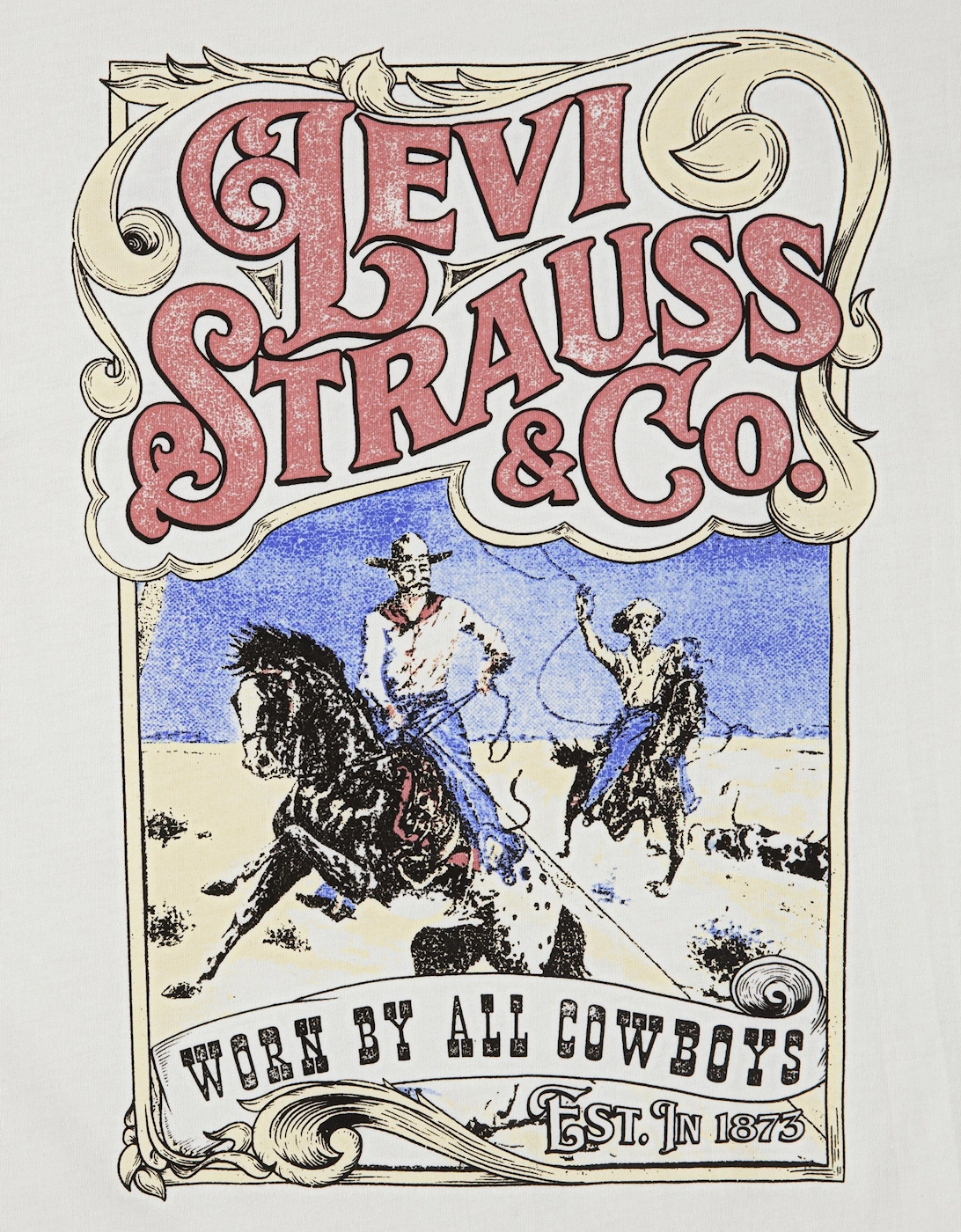 Boys Worn By Cowboys T-Shirt in Ivory