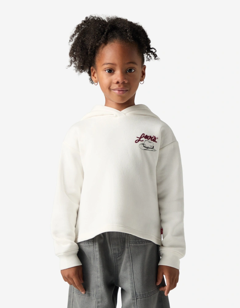 Girls Meet and Greet Western Hoodie in Ivory