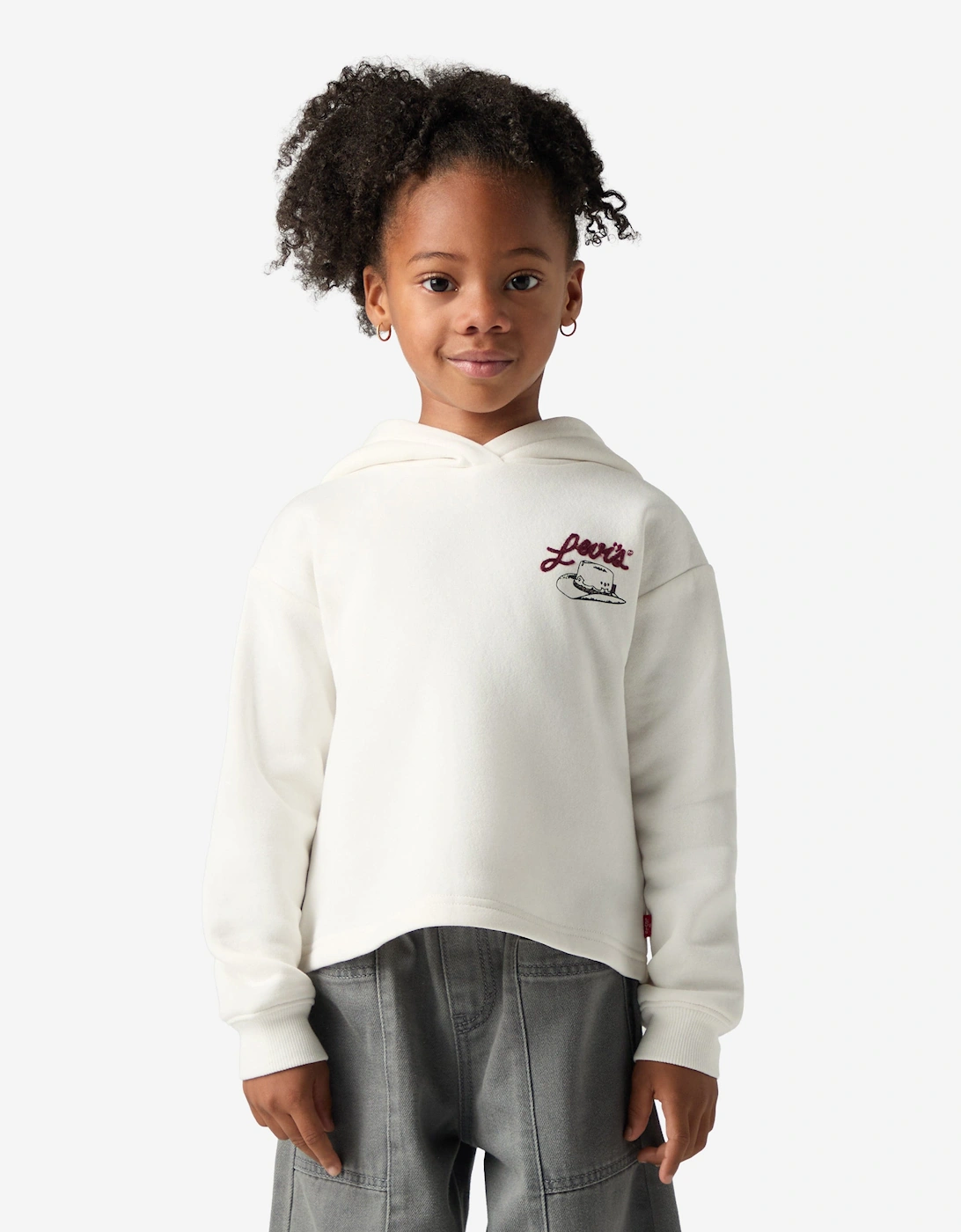 Girls Meet and Greet Western Hoodie in Ivory