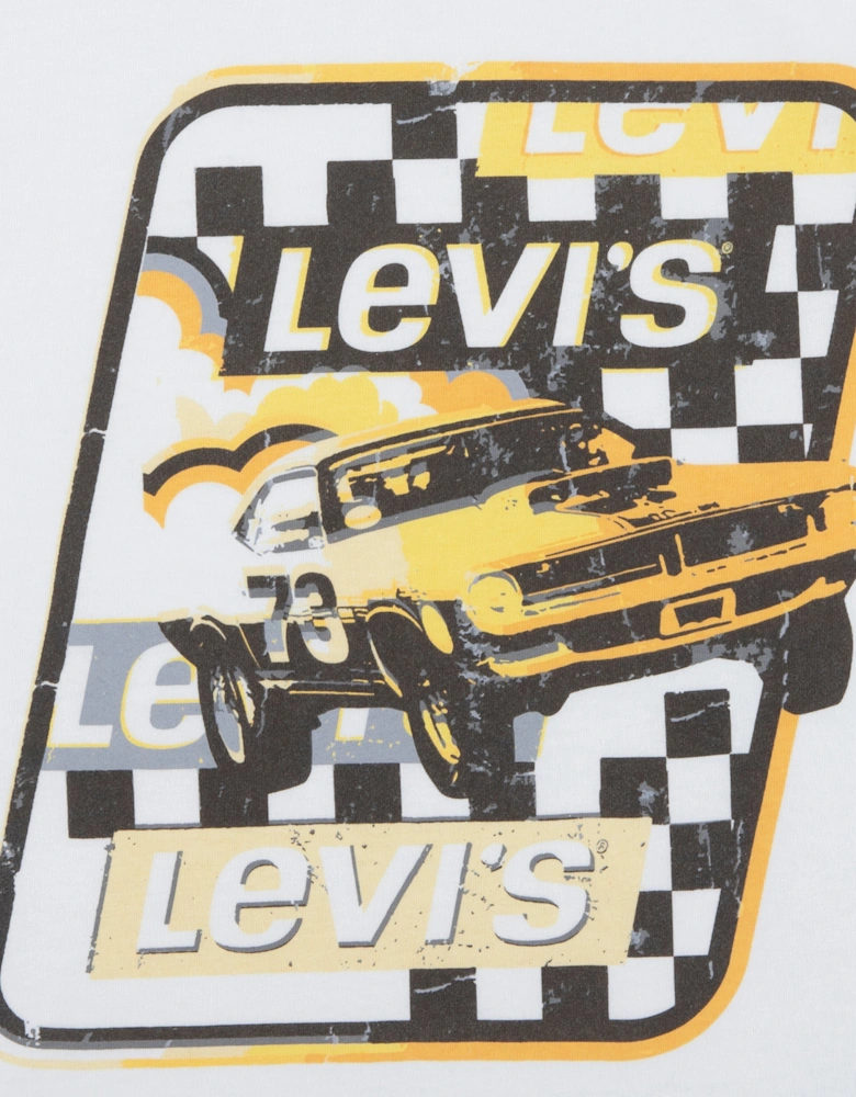Boys Race To The Finish T-Shirt in White