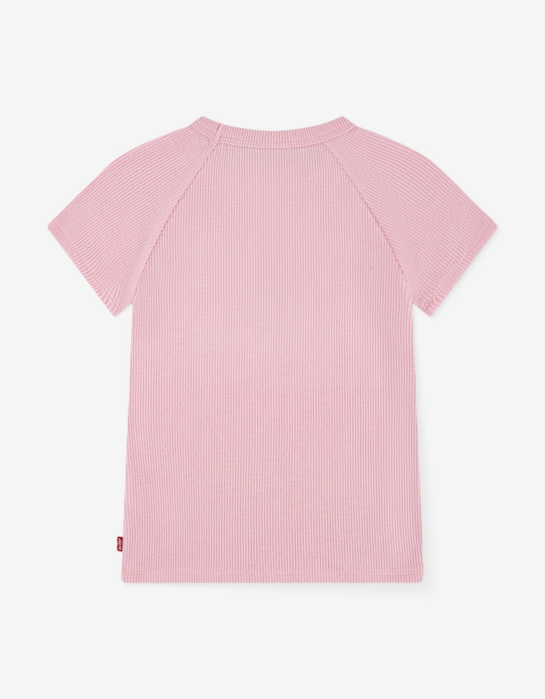 Girls Logo Raglan Top in Pink