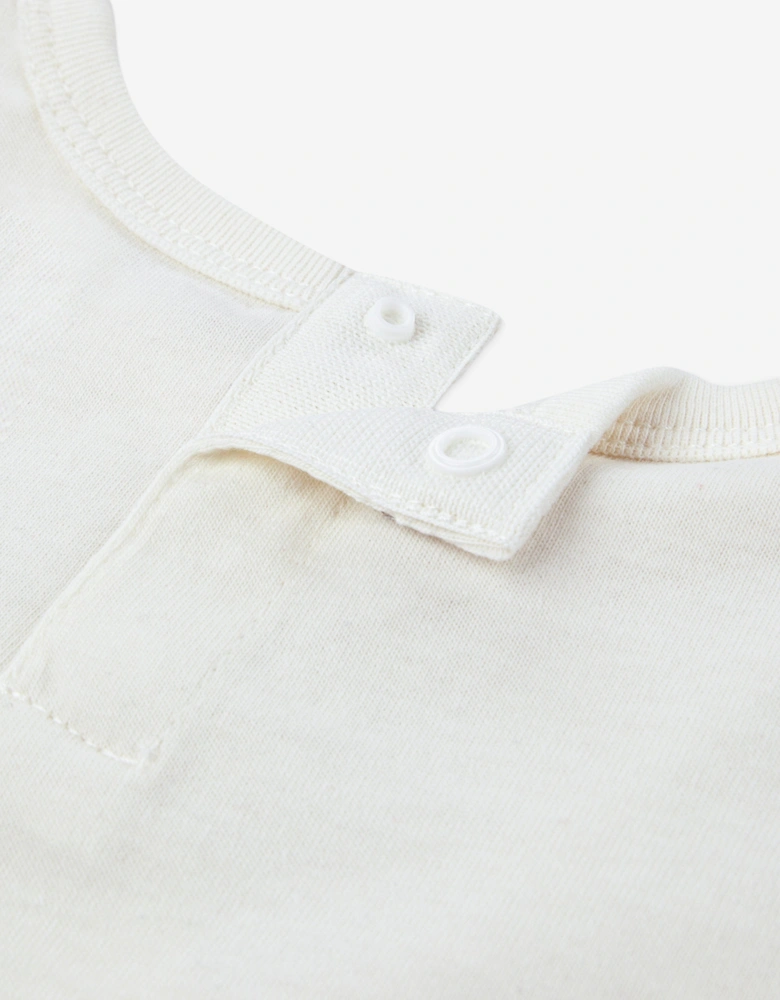Baby Girls Peplum Top and Jeans Set in Ivory