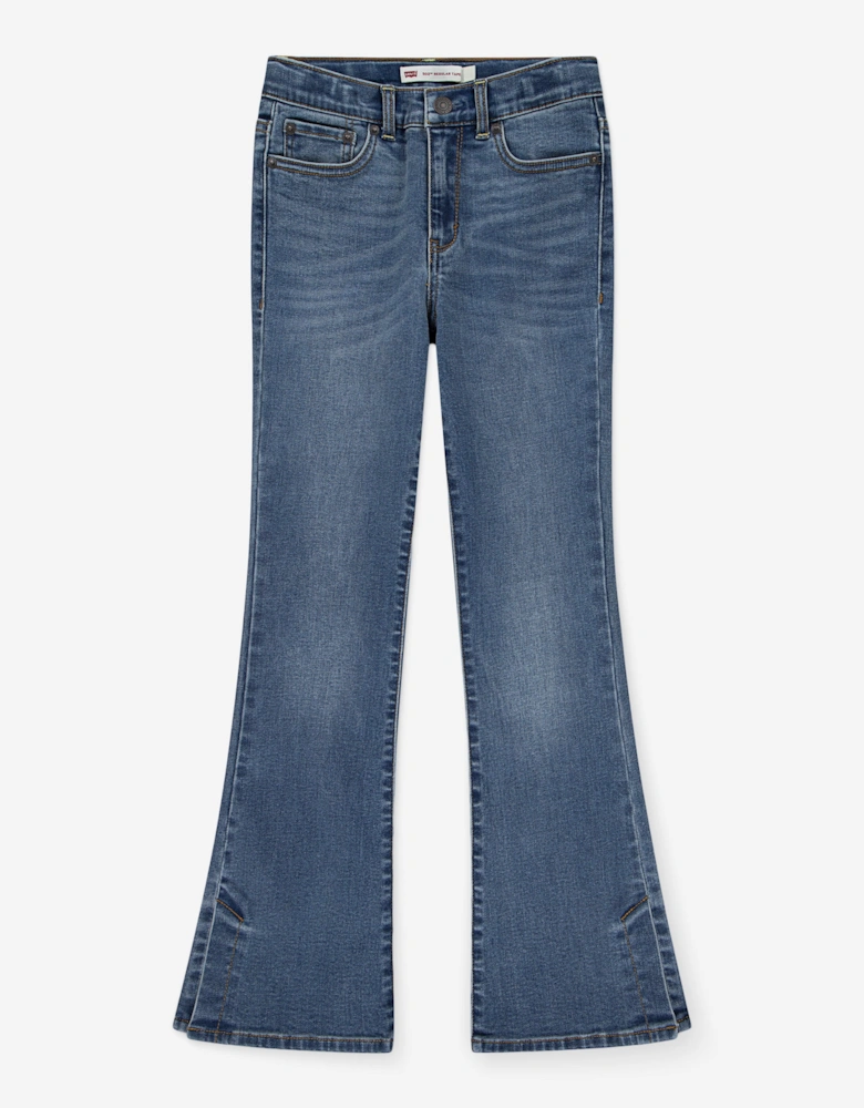 Girls 726 Flared Side Split Jeans in Blue
