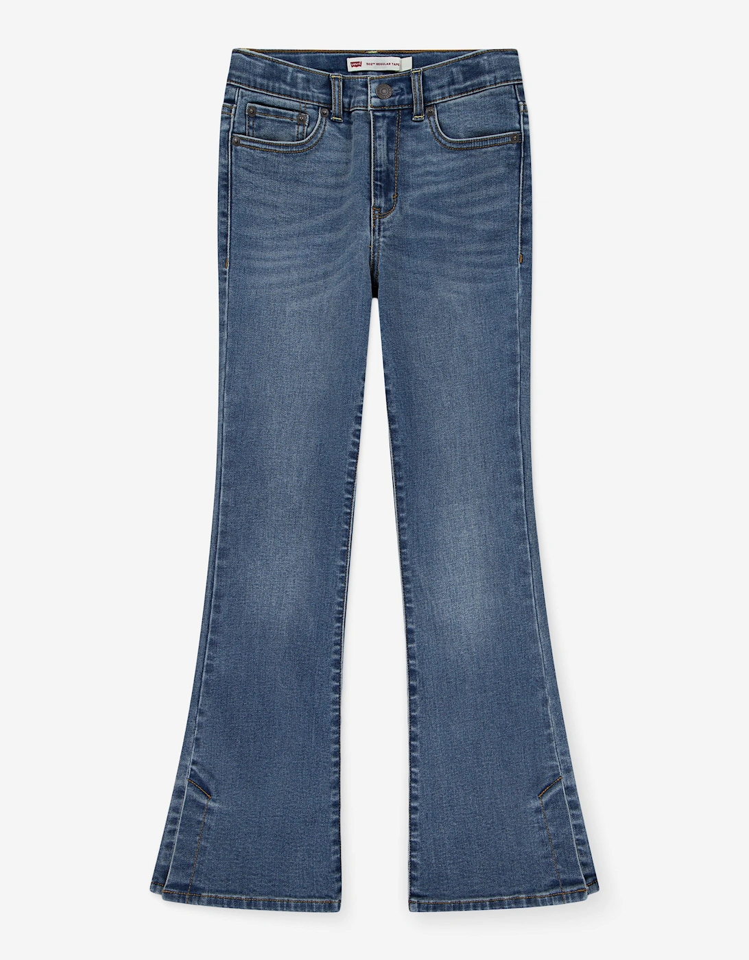 Girls 726 Flared Side Split Jeans in Blue, 4 of 3