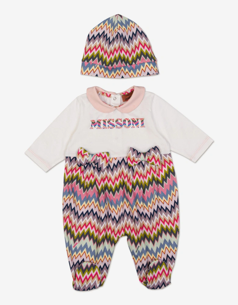 Baby Girls Zigzag Babygrow Set in Multicolour