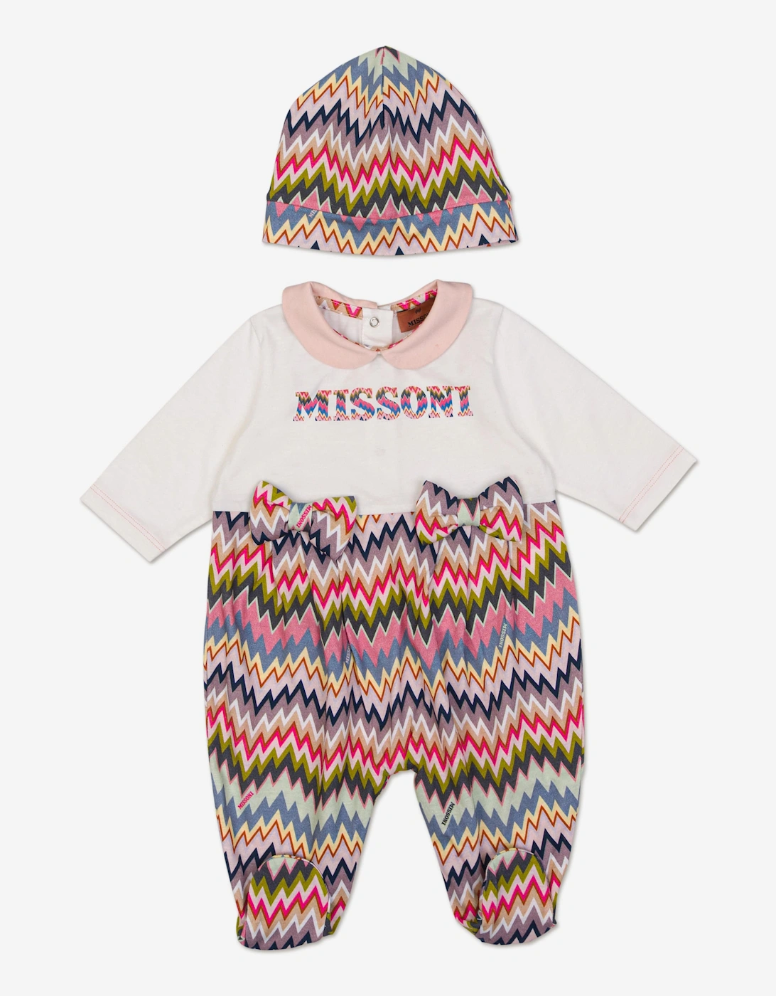 Baby Girls Zigzag Babygrow Set in Multicolour, 5 of 4