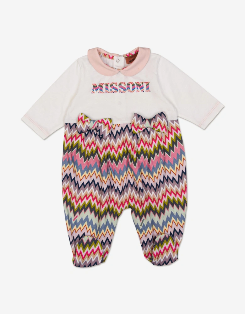 Baby Girls Zigzag Babygrow Set in Multicolour