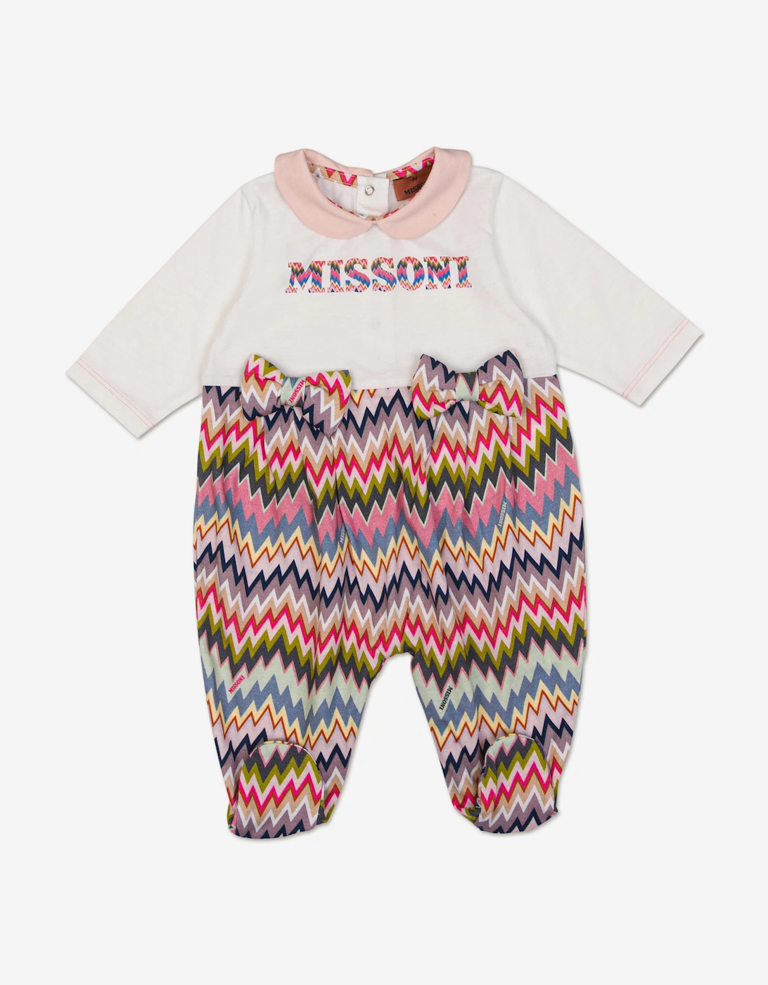 Baby Girls Zigzag Babygrow Set in Multicolour