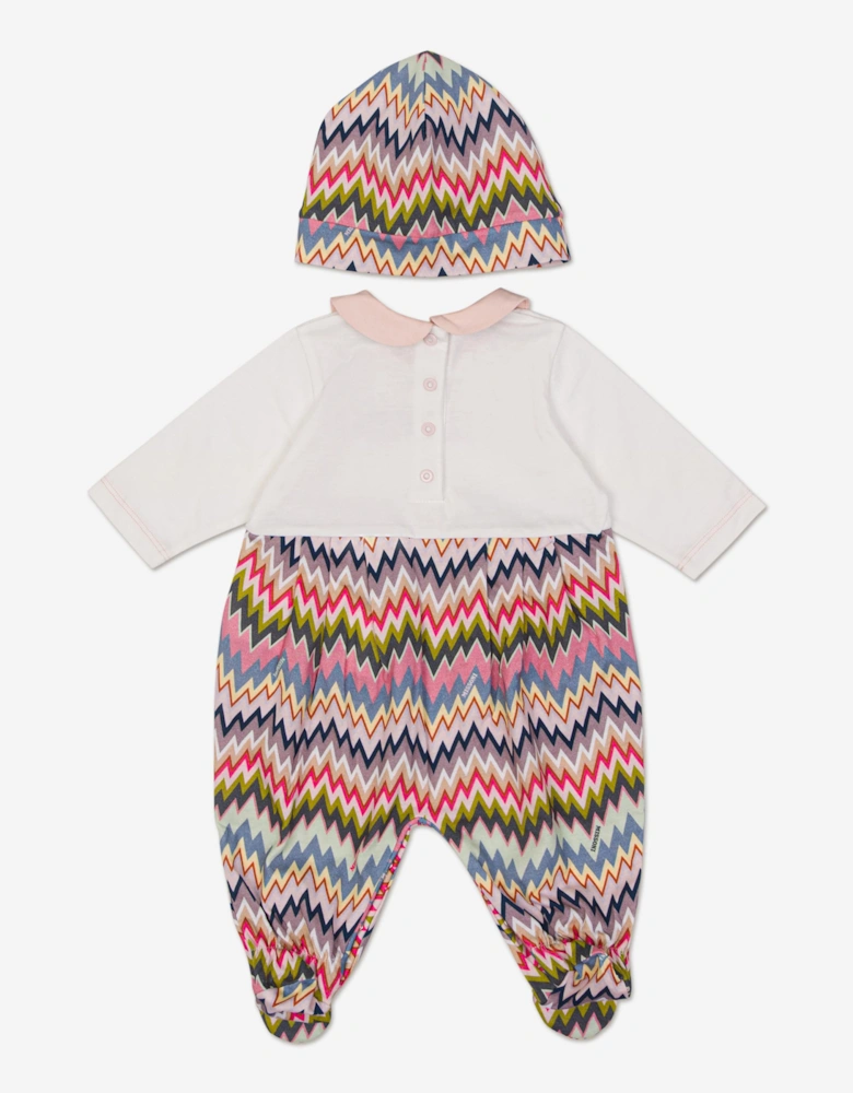 Baby Girls Zigzag Babygrow Set in Multicolour