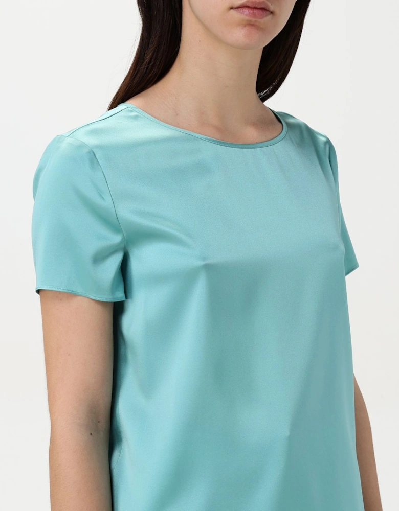 Silk Blouse Short Sleeves Casual