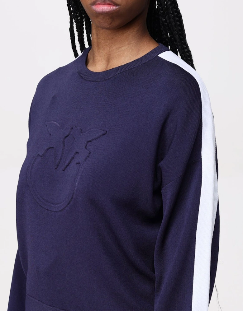 Embroidered Knitwear Crew Neck Sweater