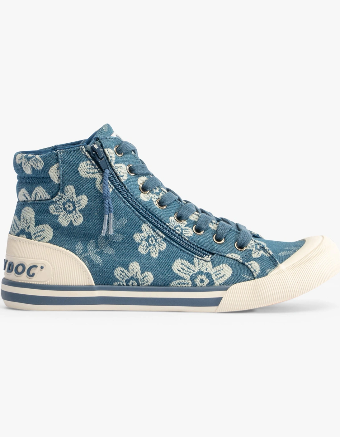 JAZZIN HI Womens Trainers Navy, 7 of 6