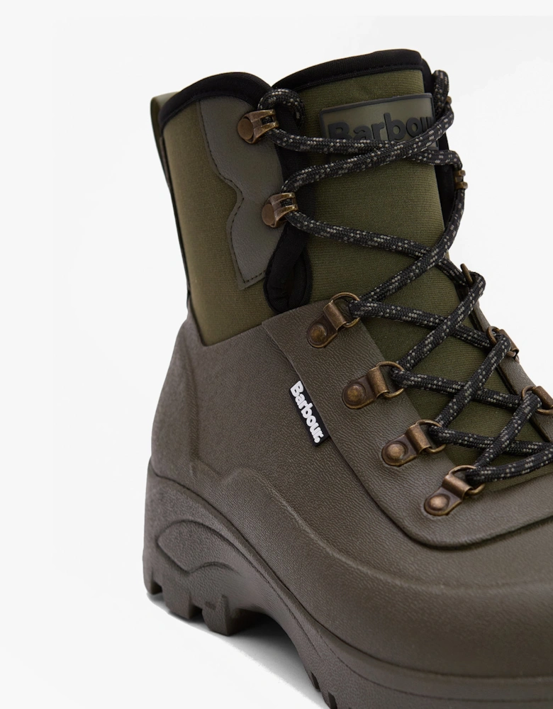MARLOW Mens Lace Up Wellies Olive