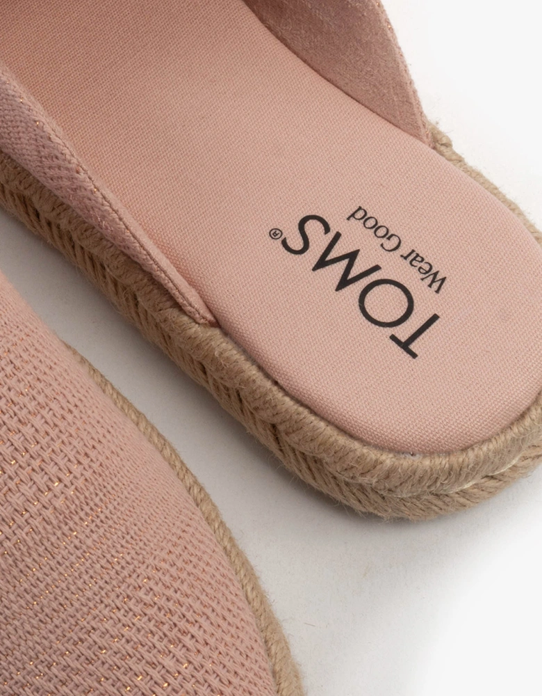 SANTIAGO MULE Womens Espadrille Pink