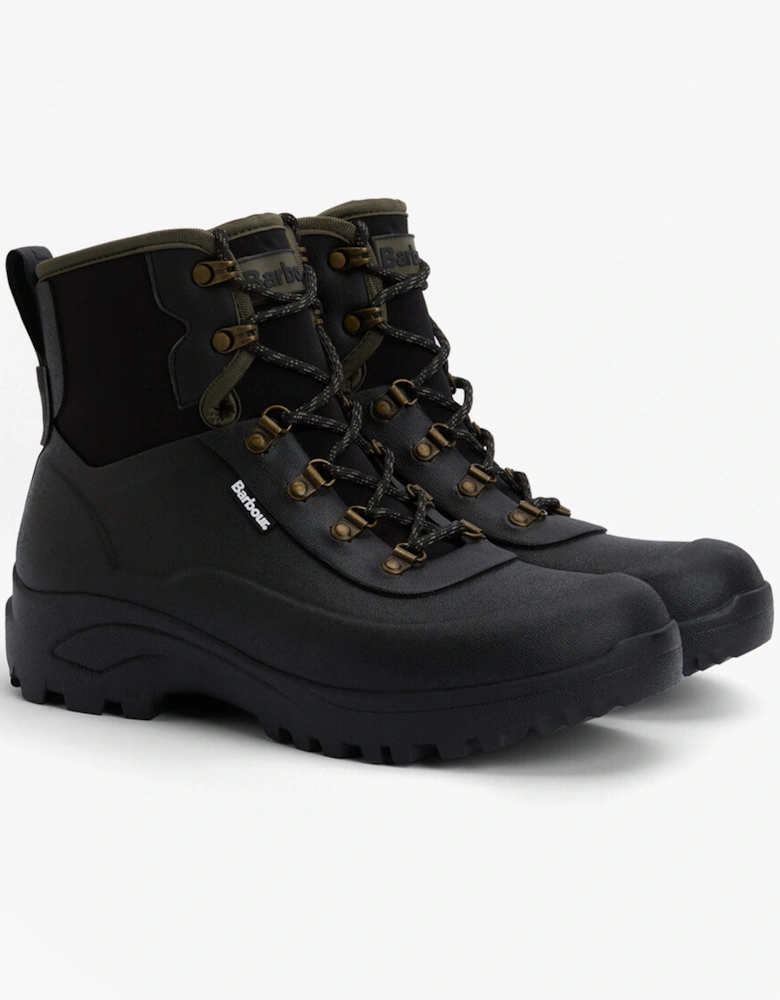 MARLOW Mens Lace Up Wellies Black