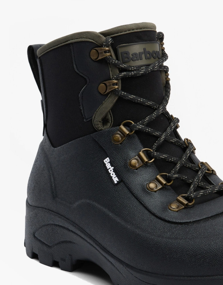 MARLOW Mens Lace Up Wellies Black