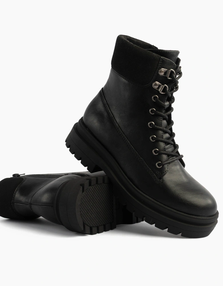 DANIE Womens Lace Up Boots Black