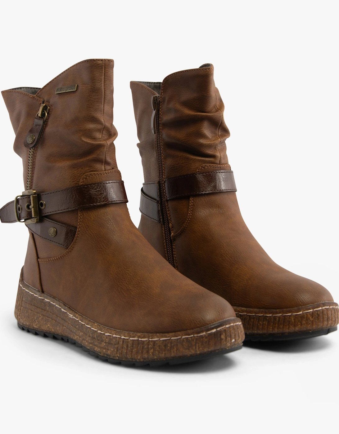 WYNDI 01 Womens Boots Brandy Kombi, 5 of 4